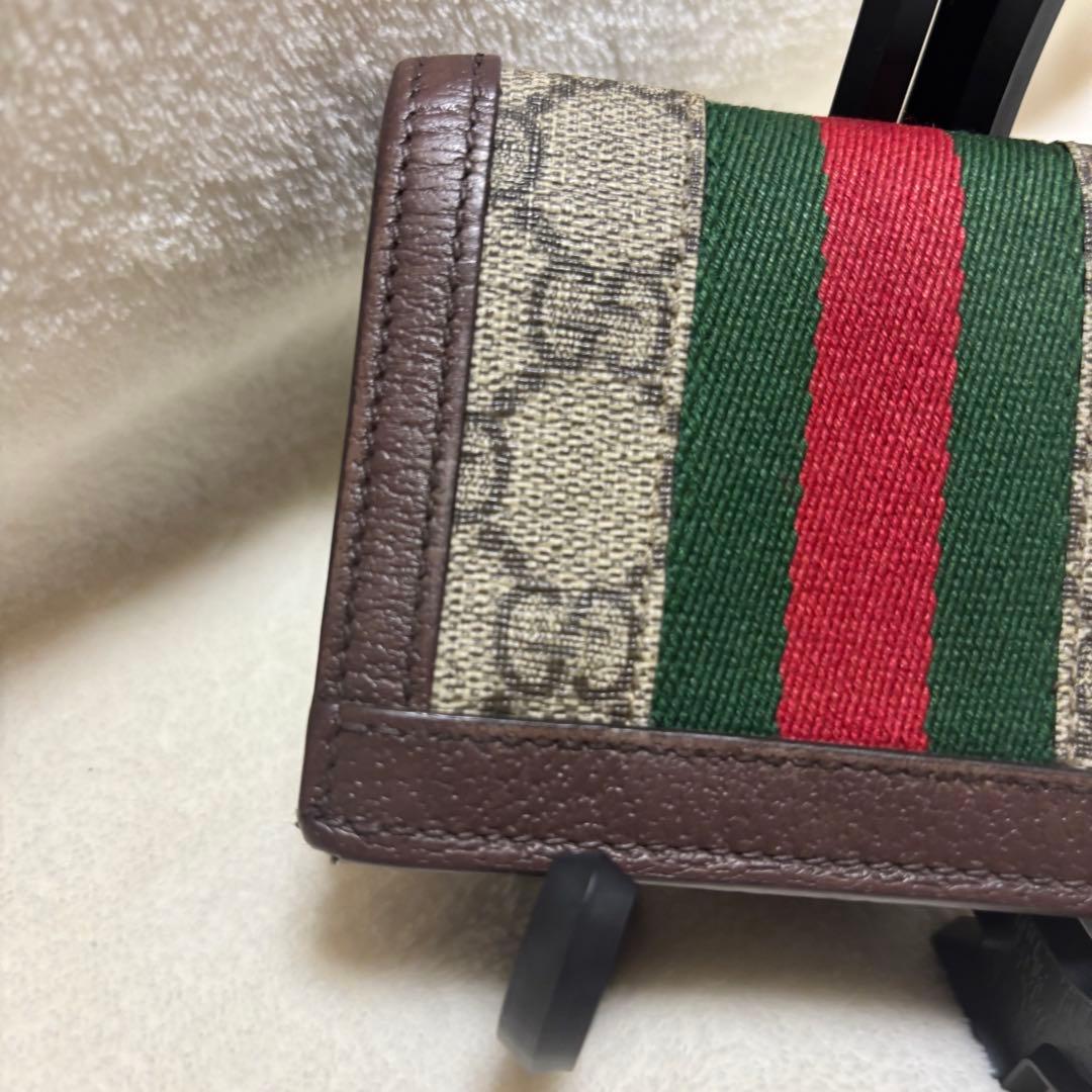 GUCCI 二つ折り財布 GGシェリーライン