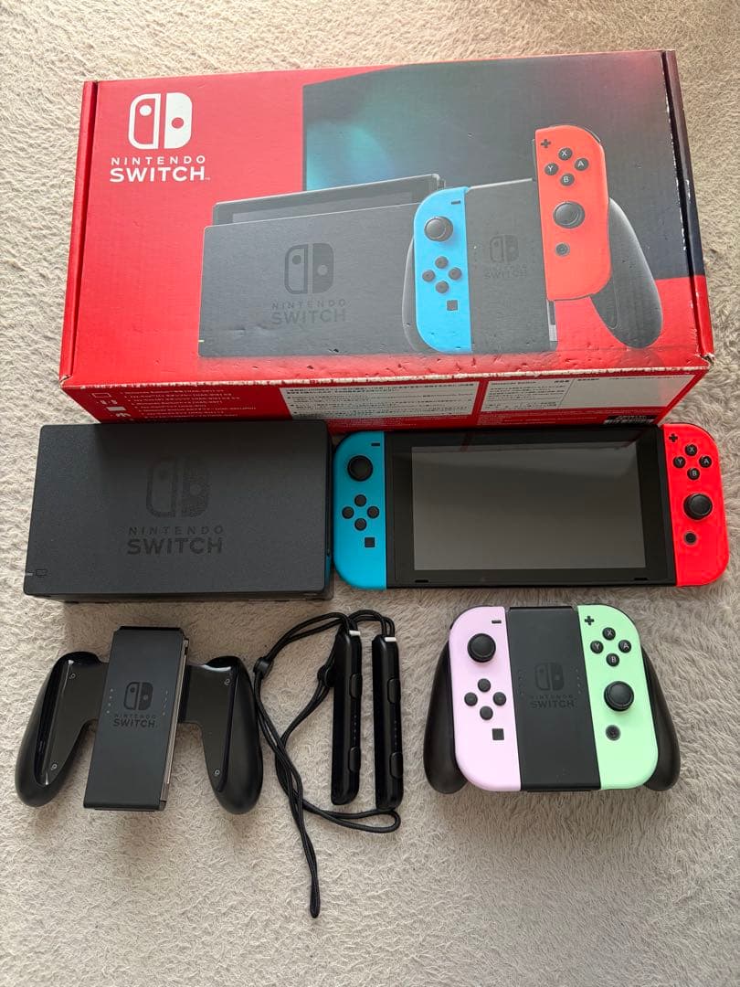 Nintendo Switch 本体 コントローラー2個 Joy-Con 箱付き