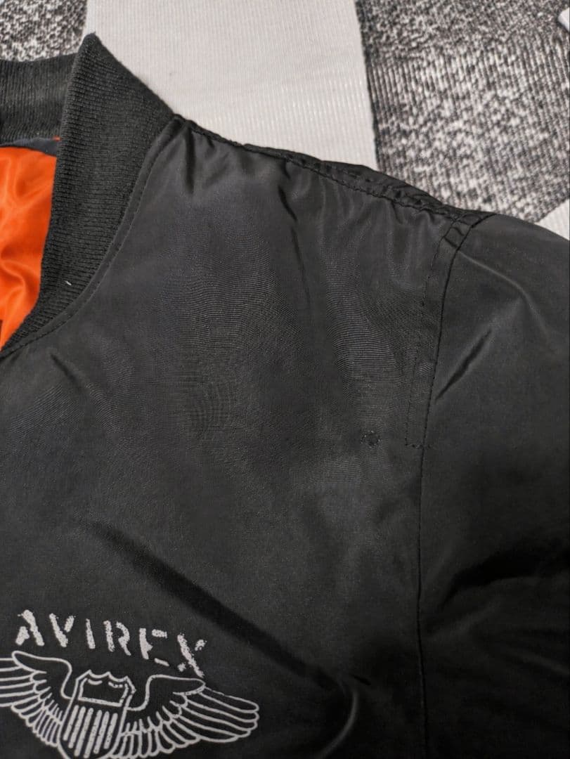 人気モデル AVIREX MA-1 フライトジャケット USAF 黒 XL