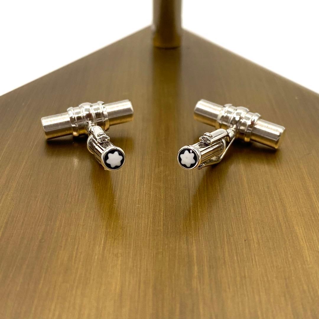美品　MONTBLANC シルバー カフリンクス　ロゴ入り