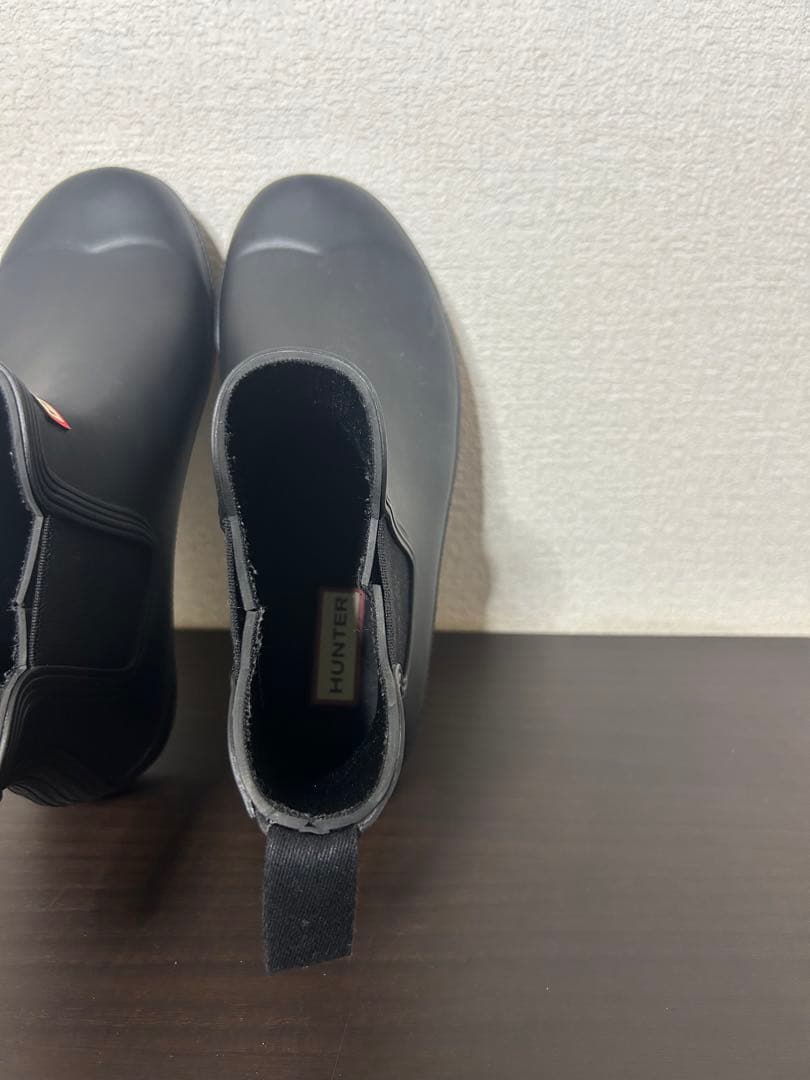 HUNTER ブラック レインブーツ　23.5〜24.0