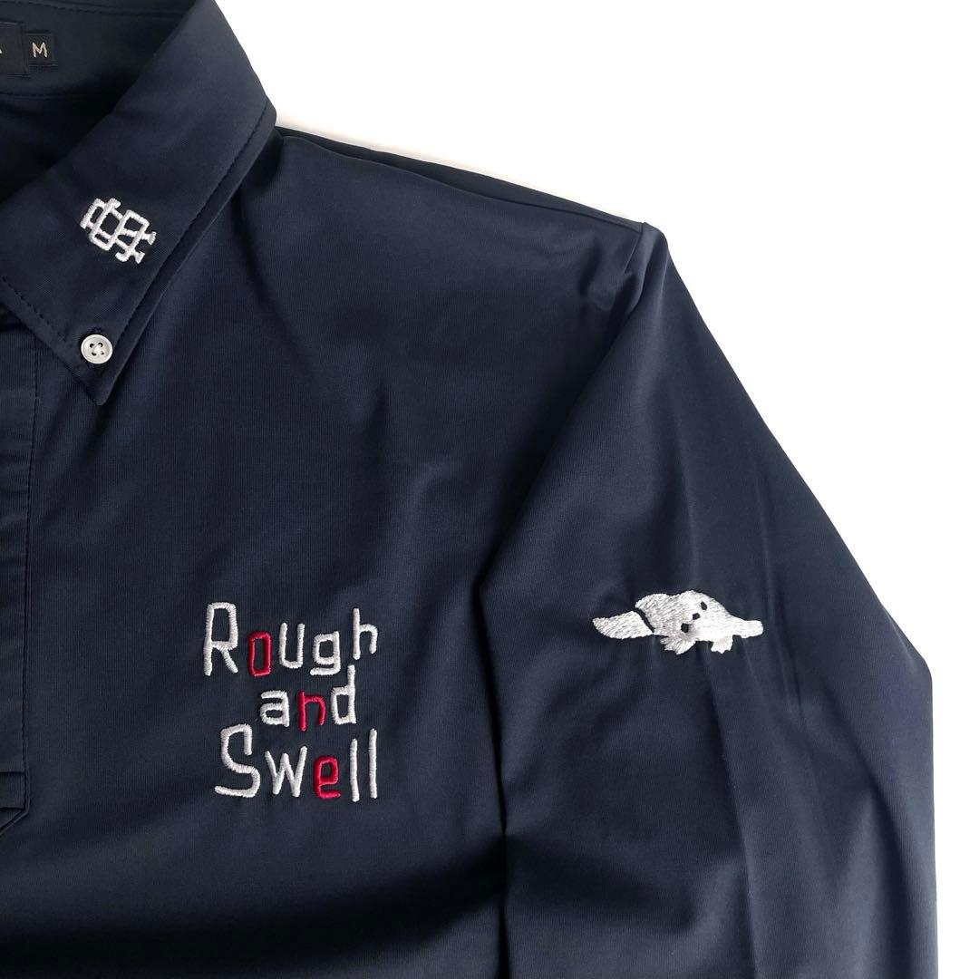 て*ん様 rough&swell POLO ポロシャツ 長袖 ゴルフウェア 割引