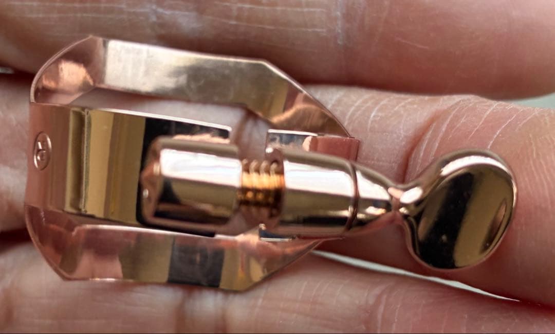 【未使用】SELMER アルトサックスリガチャー ピンクゴールド