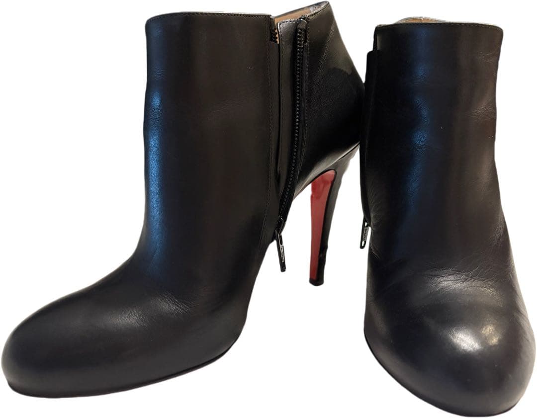 Christian Louboutin 黒 ジッパーブーティ