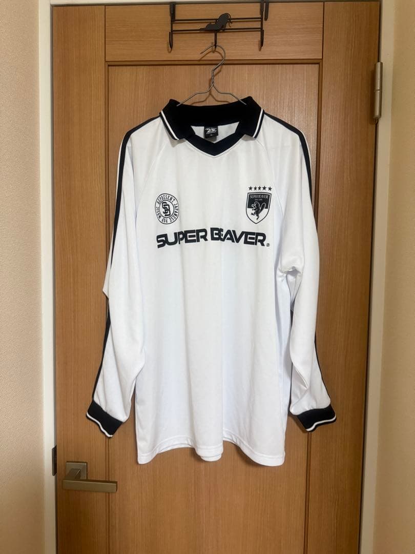 SUPER BEAVER SB サッカーシャツ ホワイトXL