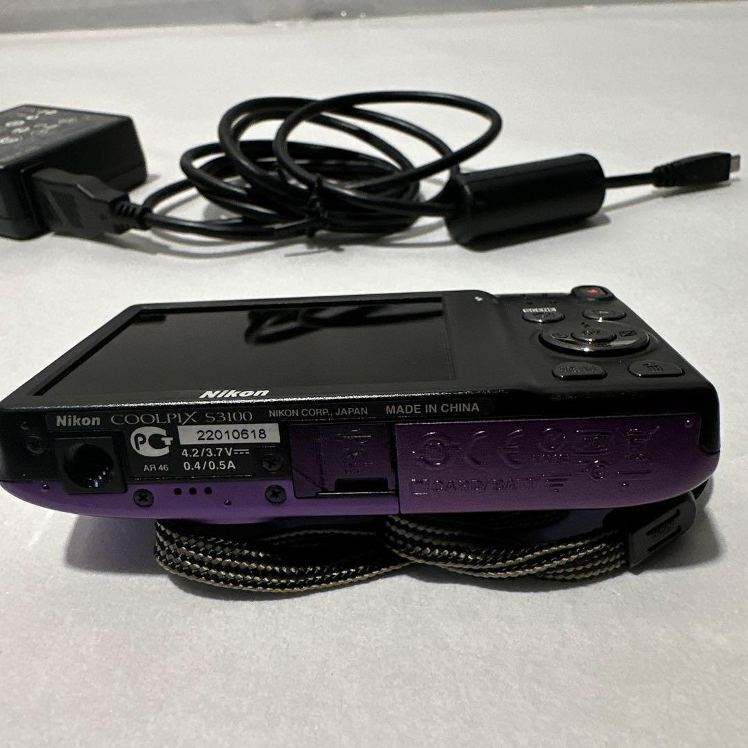 Nikon coolpixＳ3100ファインパープルデジタルカメラ♪