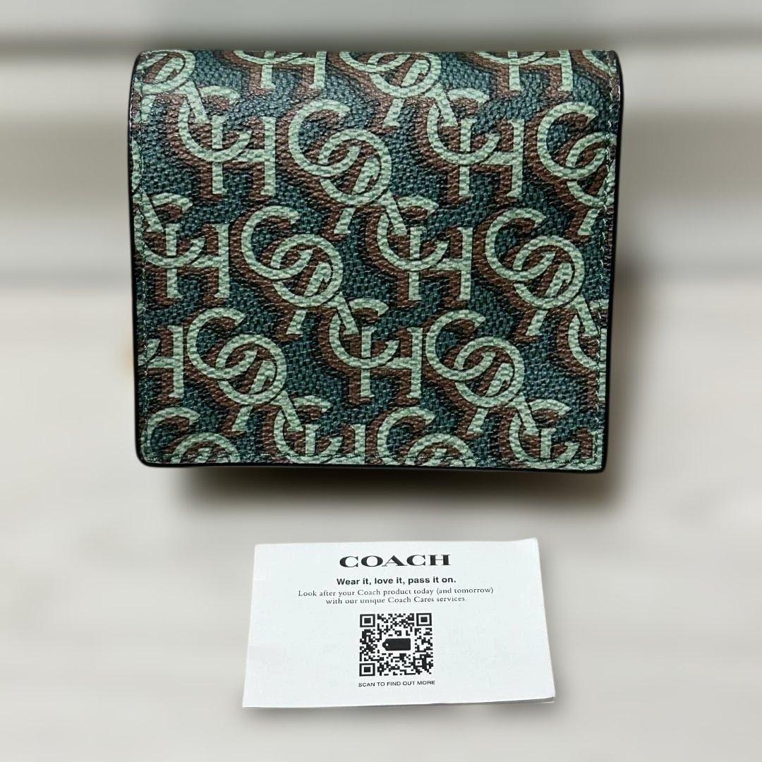 ❤週末処分セール❤【新品・未使用】COACH 二つ折り財布 ロゴパターン