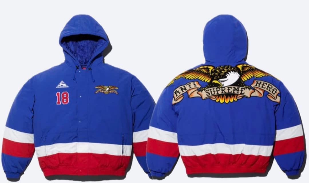 ジャケット・アウター Supreme x ANTIHERO Stadium Jacket \"Blue