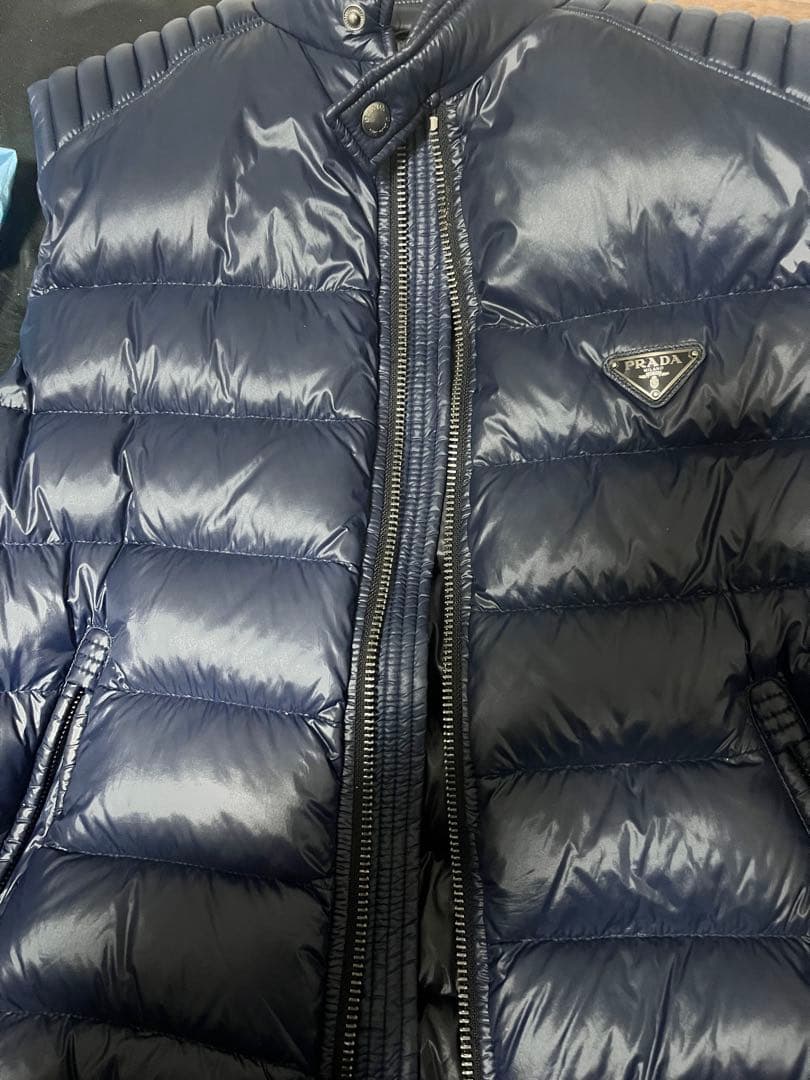 PRADA ネイビー ナイロン ベスト Tg 50