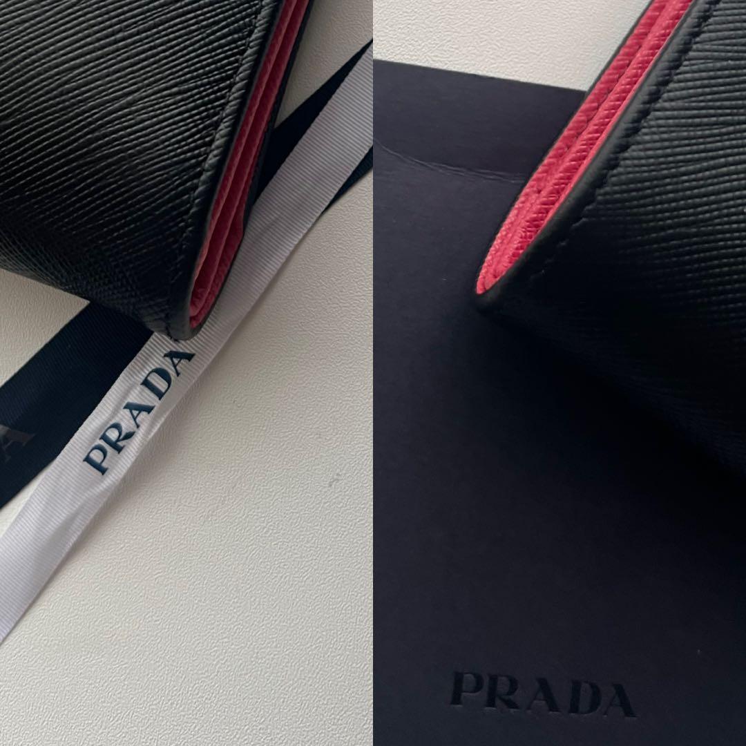 257 美品 PRADA プラダ 2つ折り財布