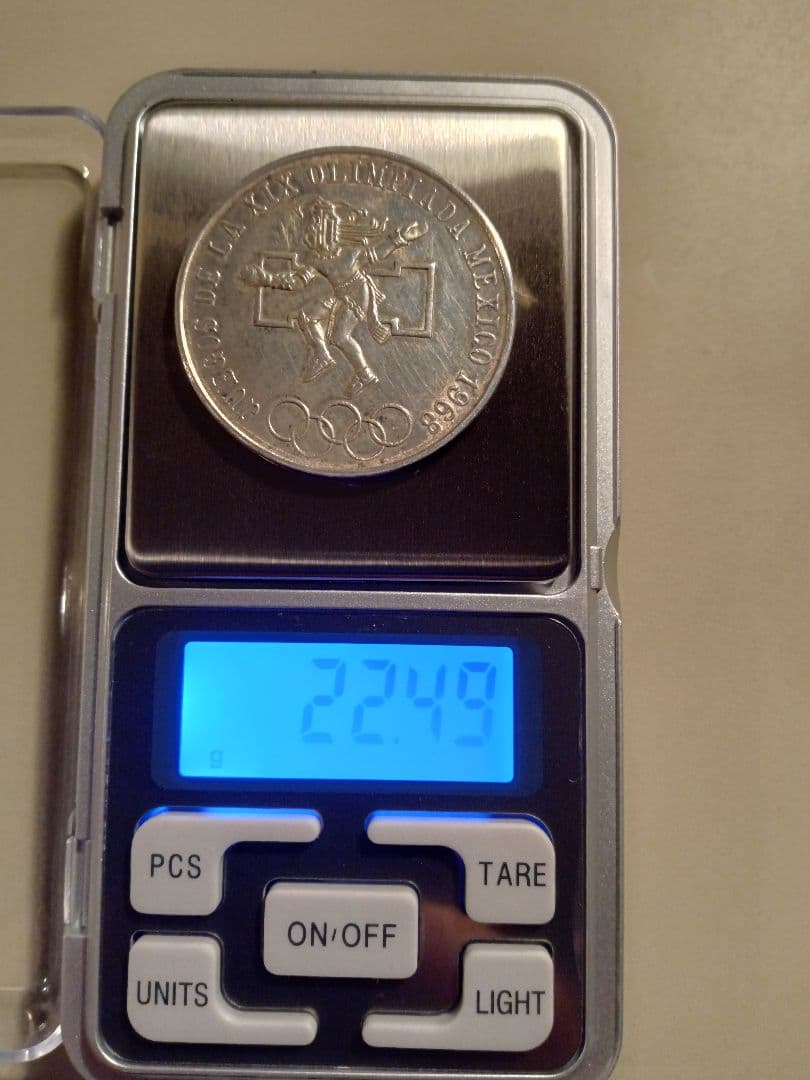 メキシコ 25ペソ銀貨 1968年 オリンピック記念 銀0.720