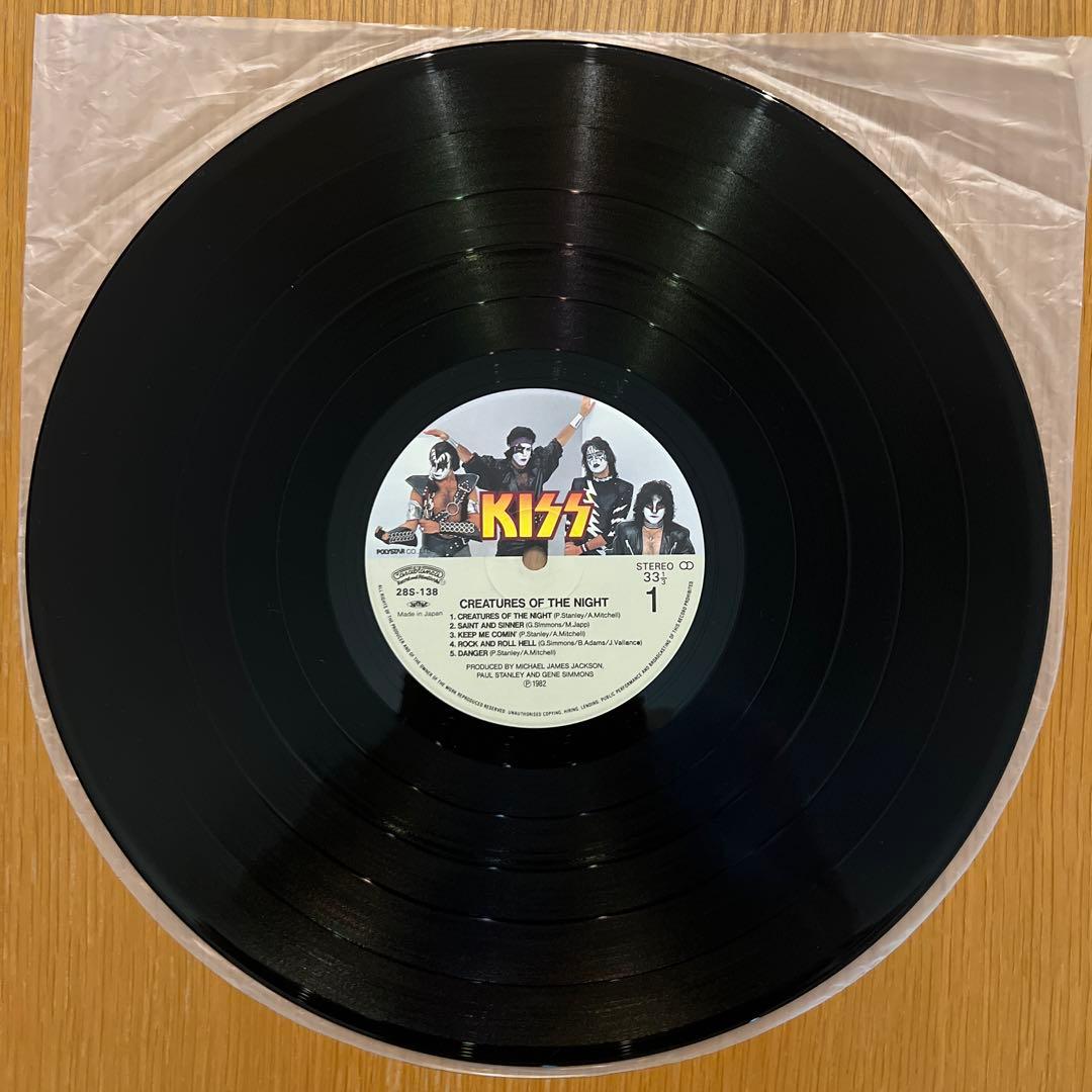 KISS CREATURES OF THE NIGHT LP 日本盤・帯付き！