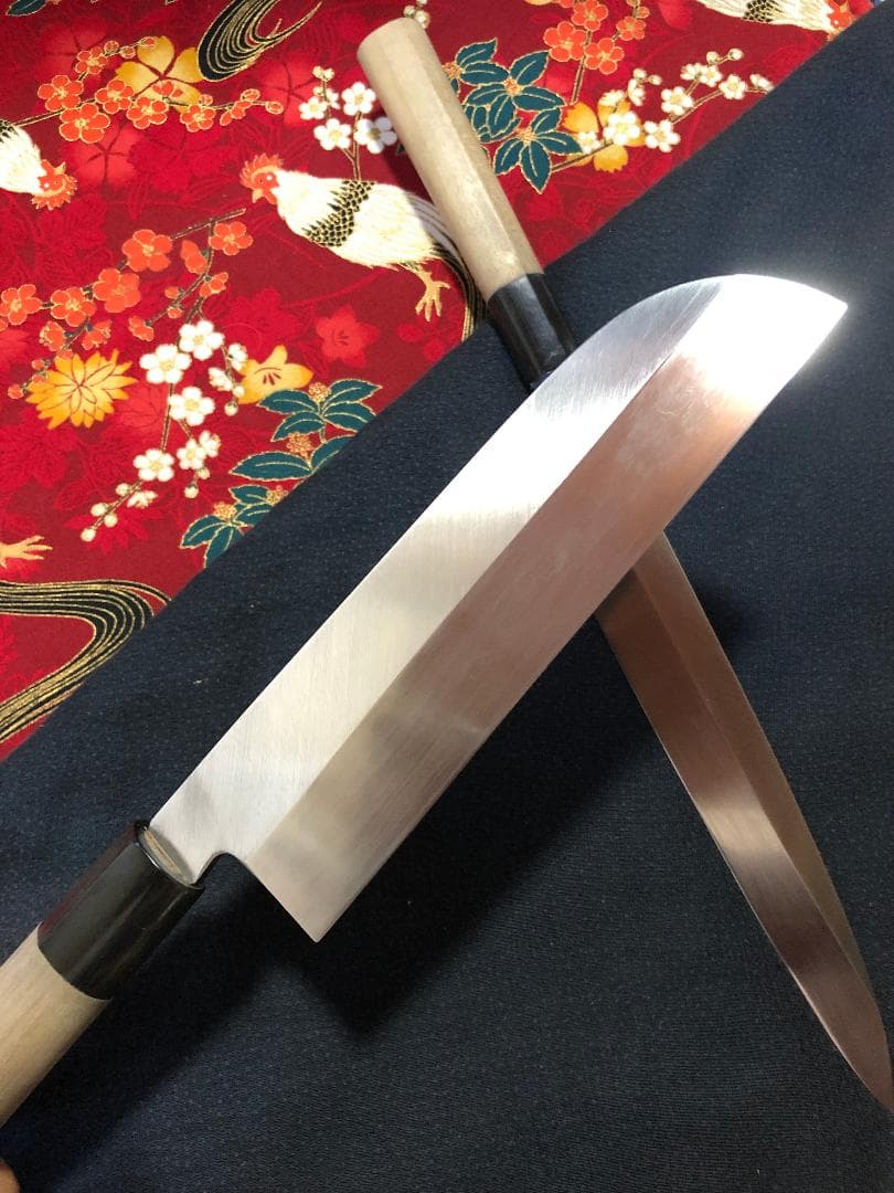 【いせやん】INOX・本焼き　鎌形薄刃包丁のみ