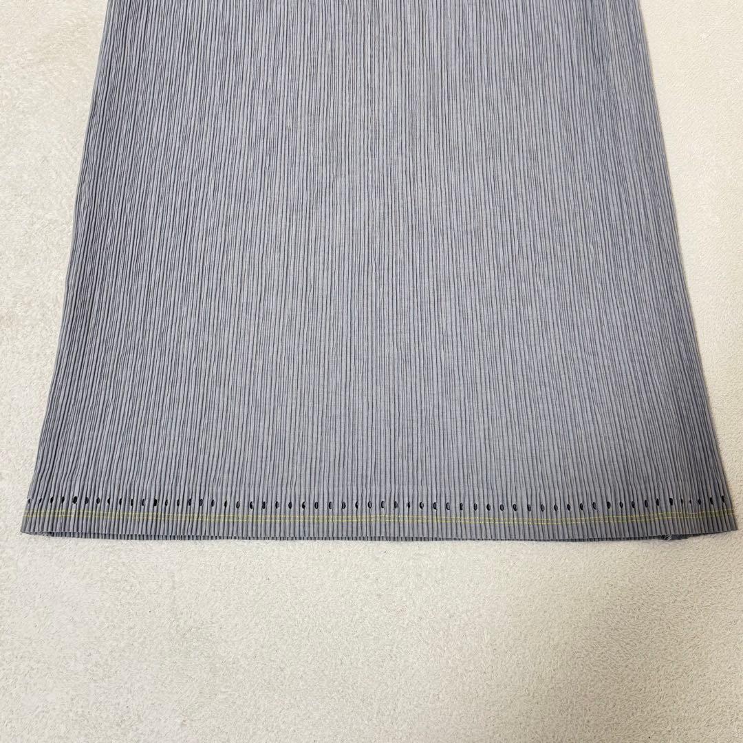 極美品✨ISSEY MIYAKE プリーツ　グレー　ロングスカート　サイズM