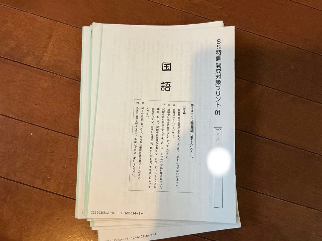 SAPIX 志望校別　特訓　土曜特訓　国語　理科　SS 冬季講習　教材