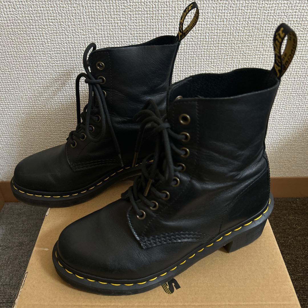 Dr.Martens クレメンシー 8ホール ヒールブーツ クリーム付き