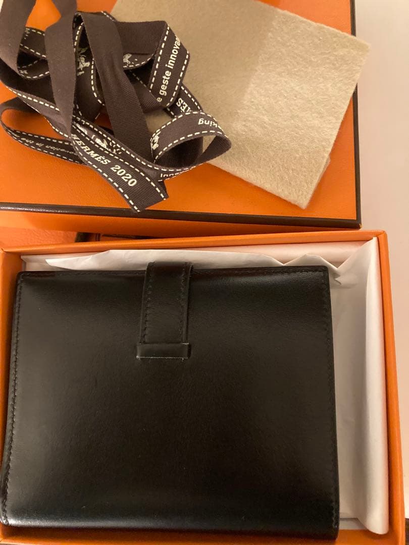 エルメス べアンコンパクト ボックスカーフ「銀座本店」領収書　hermes