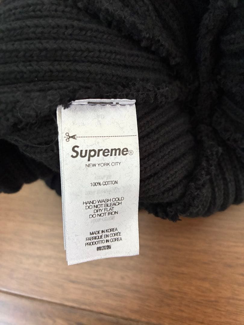 Supreme Overdyed Beanie black ニット帽 美品