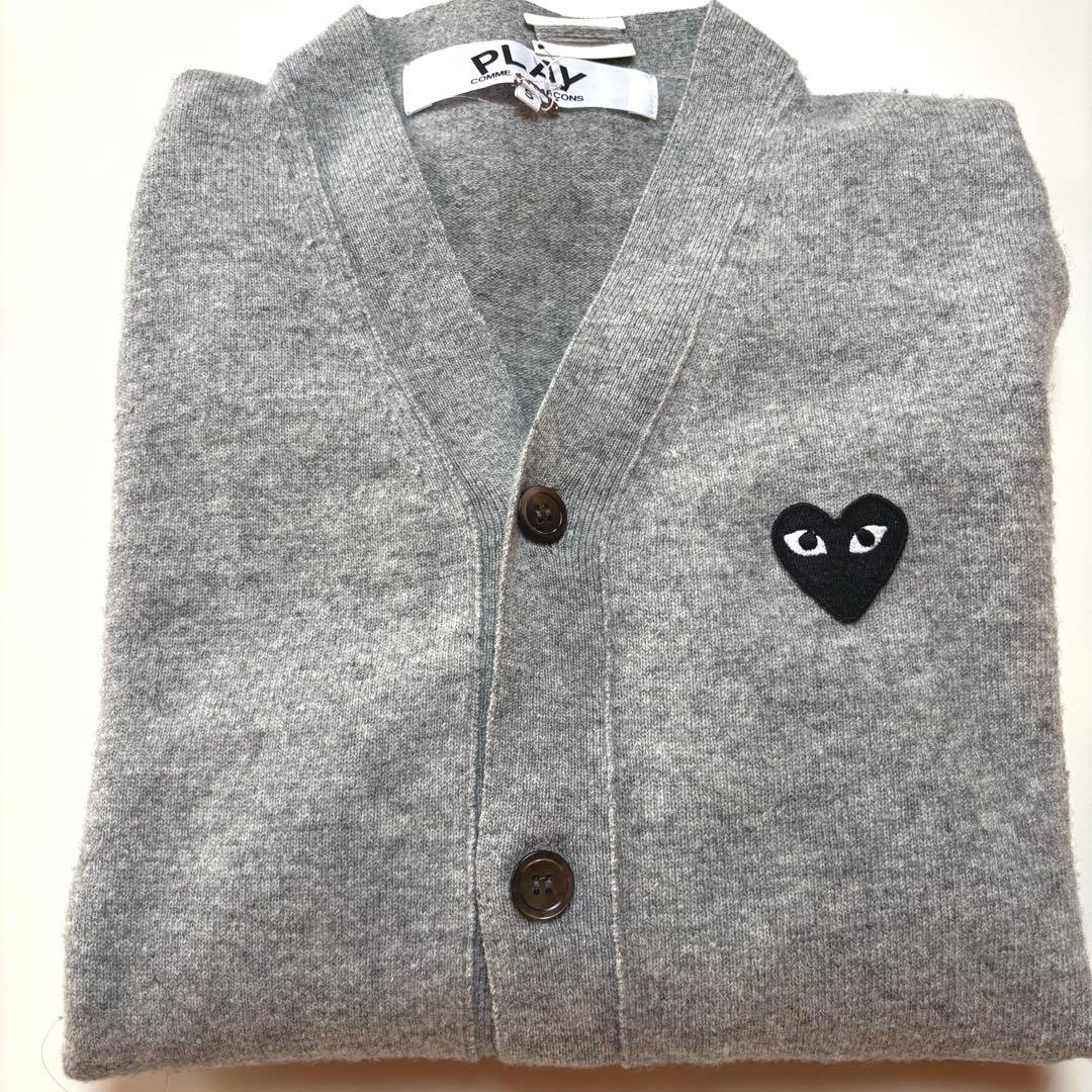 COMME des GARCONS ハートロゴ カーディガン Vネック