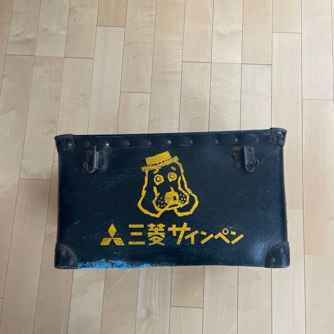 ボテ箱　三菱 無臭タフ　ボールペン サインペン 収納箱　昭和レトロ