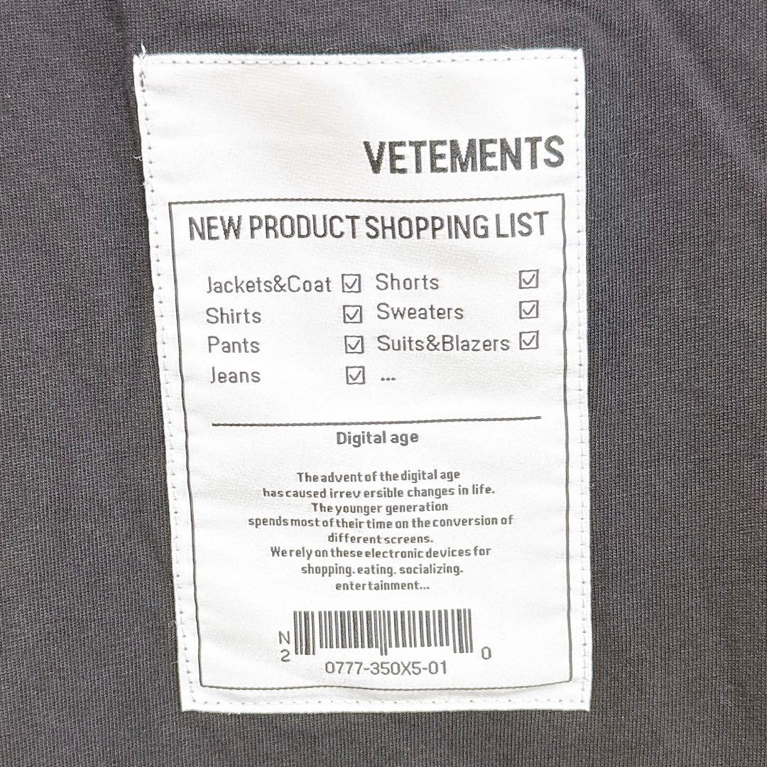 a*t様 VETEMENTS Tシャツ Lサイズ