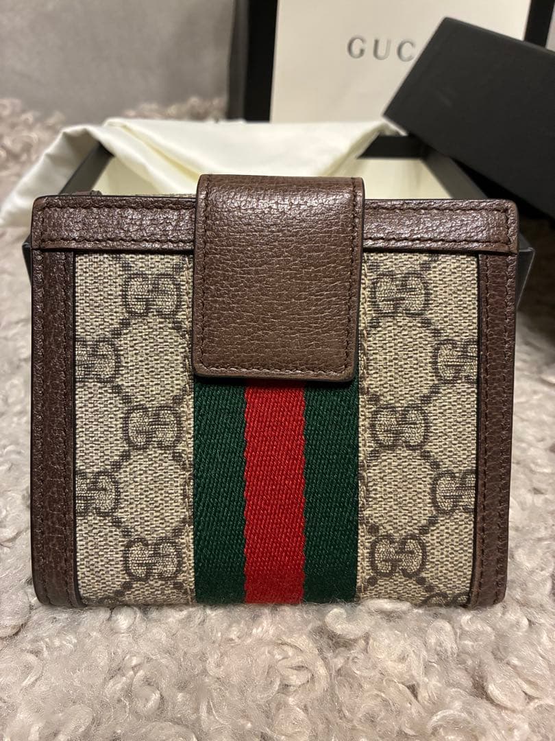 GUCCI GGキャンバス 二つ折り財布　オフィディア