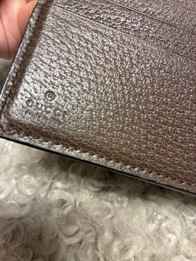 GUCCI GGキャンバス 二つ折り財布　オフィディア