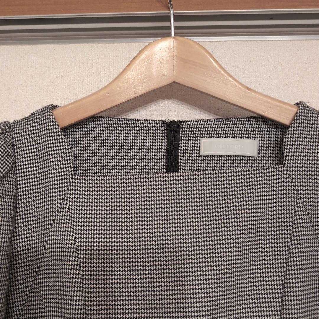 CELFORD グレー ひざ丈ワンピース 36