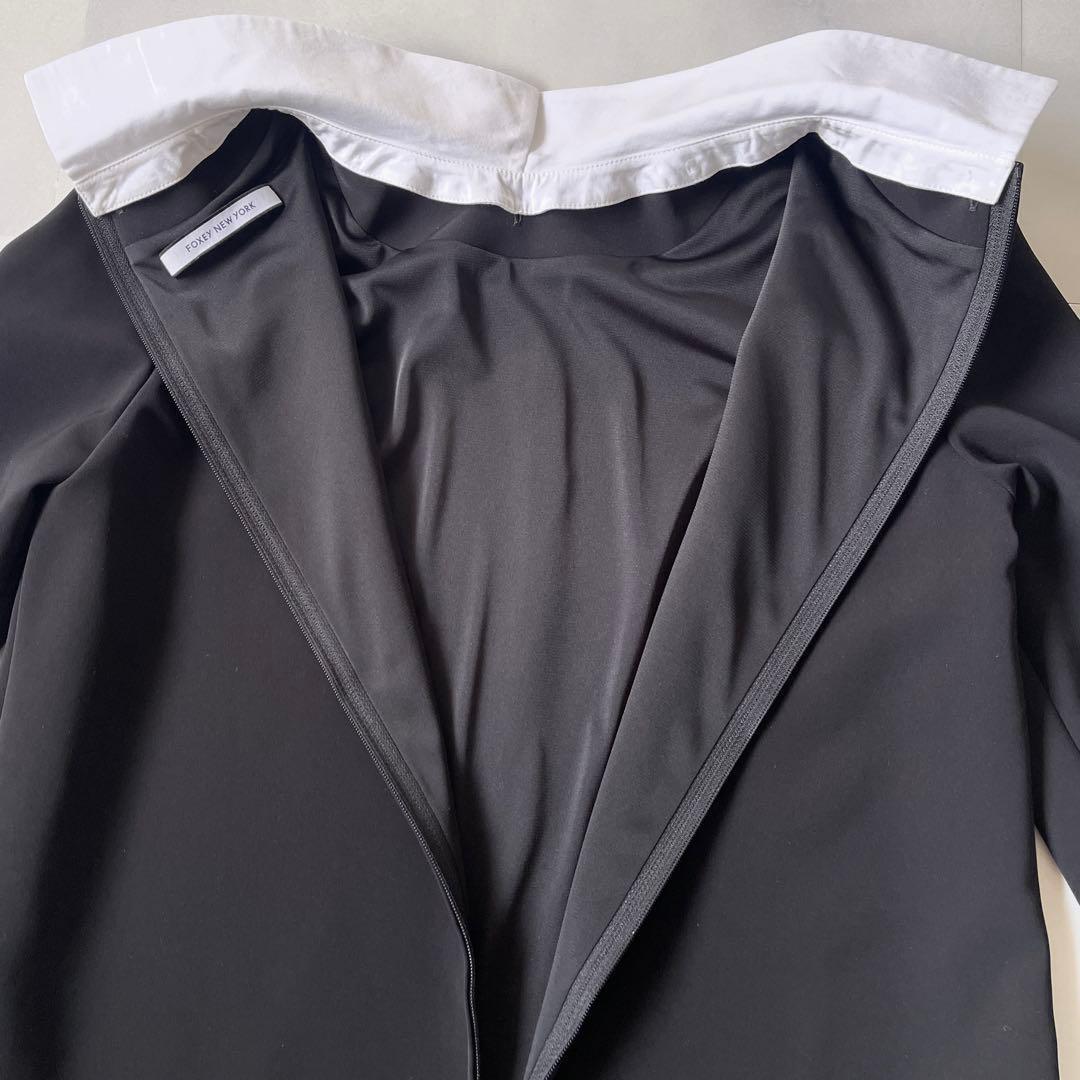 綺麗✨フォクシー プライベートノワール 白襟 ワンピース ドレス 定価7万 S