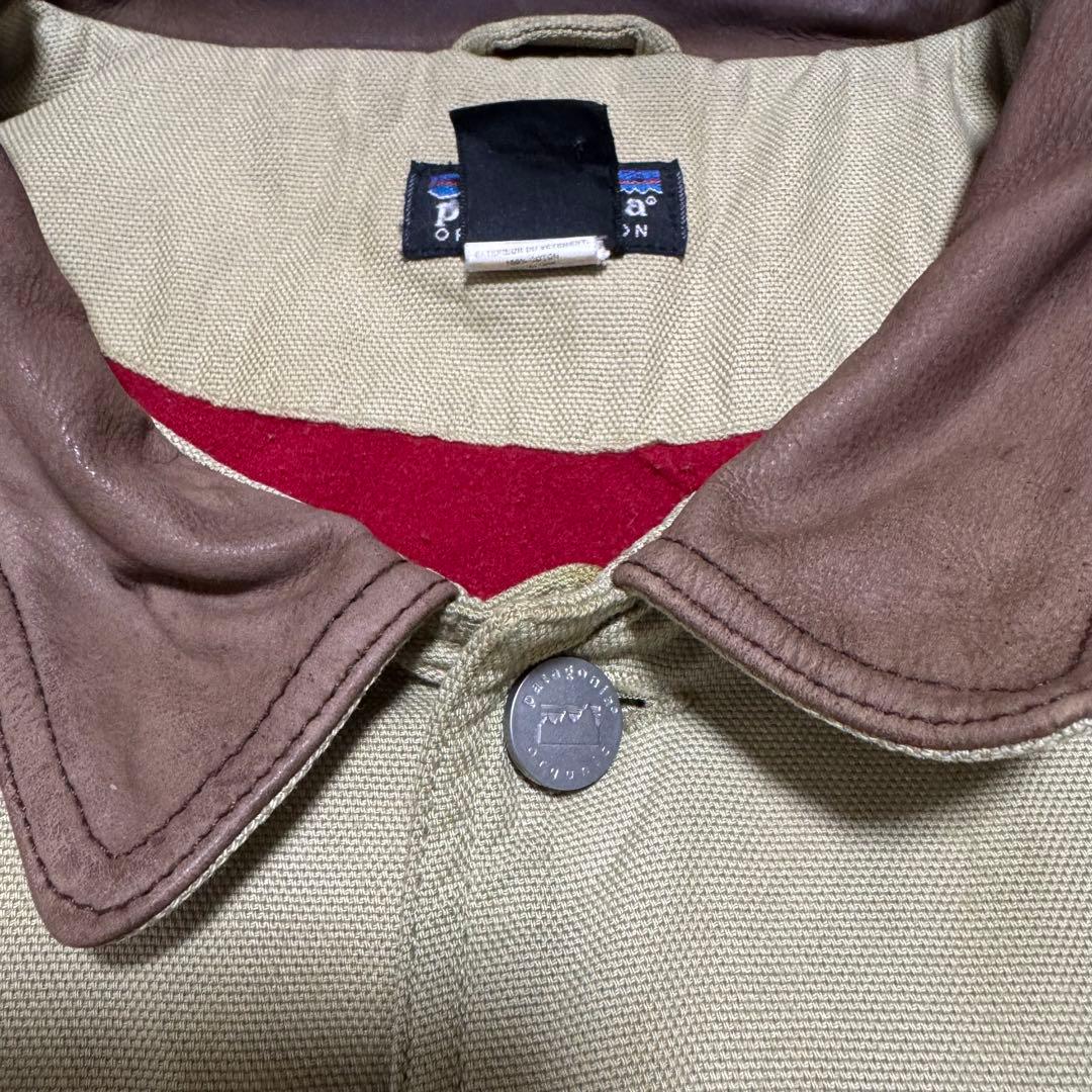 99年製 patagonia nuevorange ヌエボレンジ　襟レザー90s