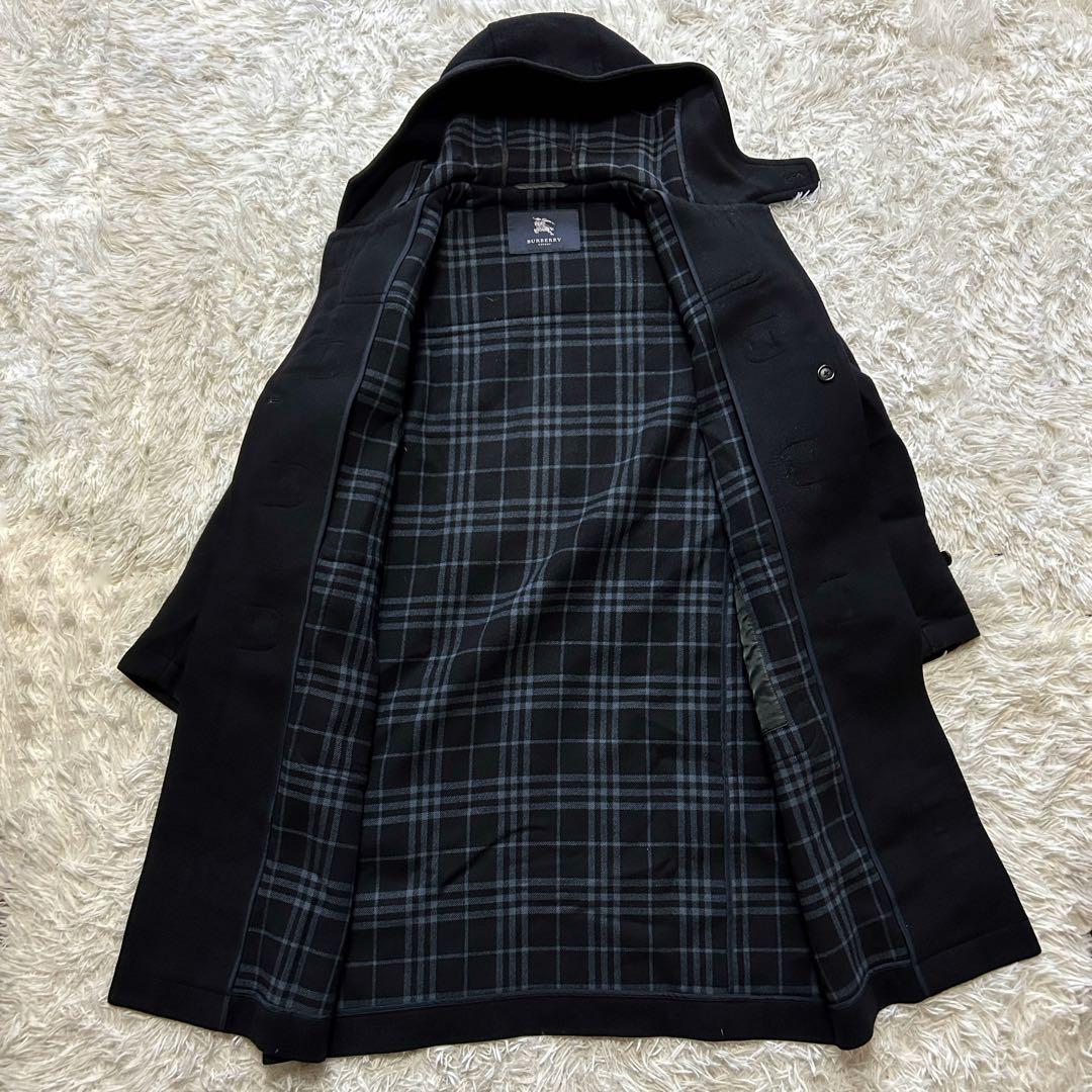 BURBERRY バーバリー コート ロングコート ダッフル ノバチェック 黒