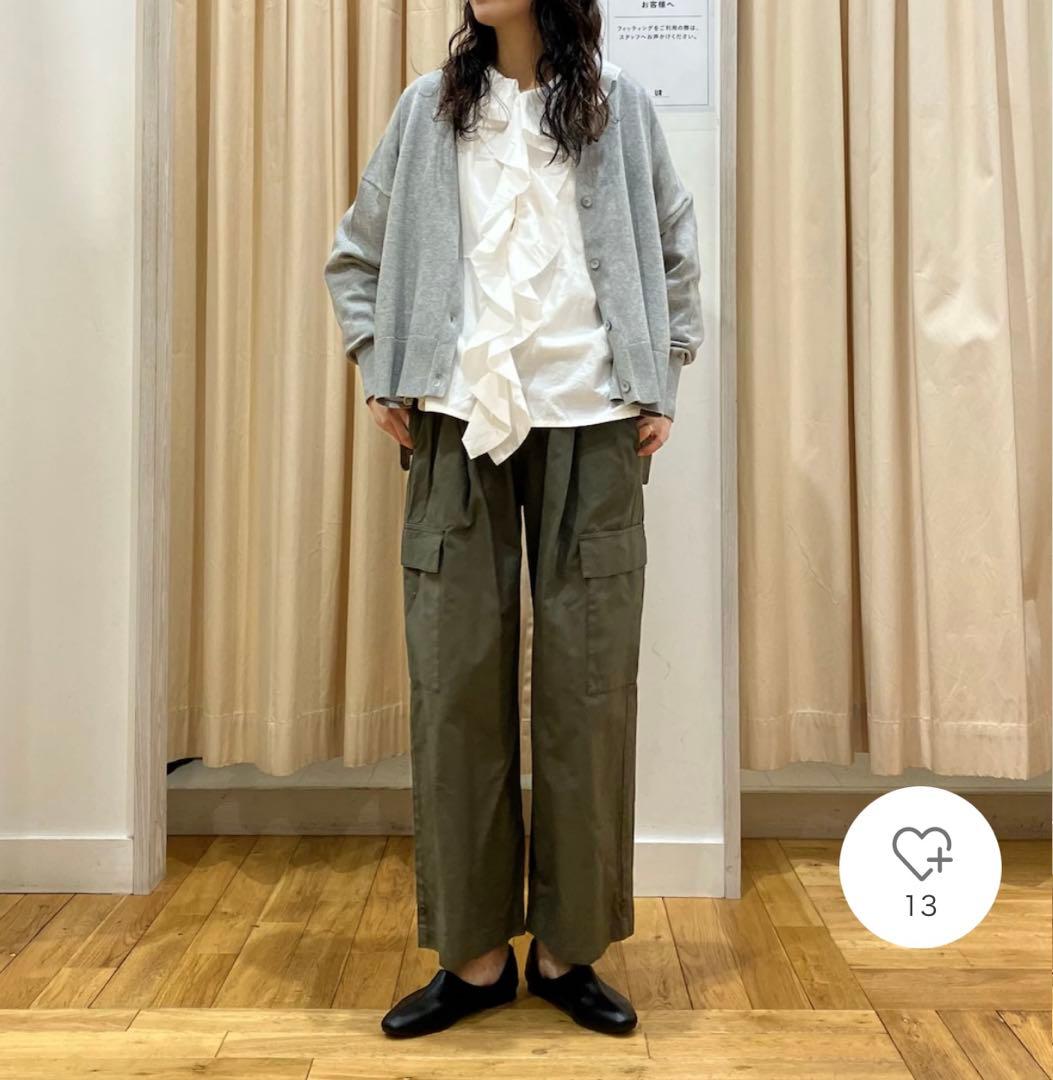 かぐれ　新品　今季　コットンフリルカラーシャツ　2026春夏　長袖