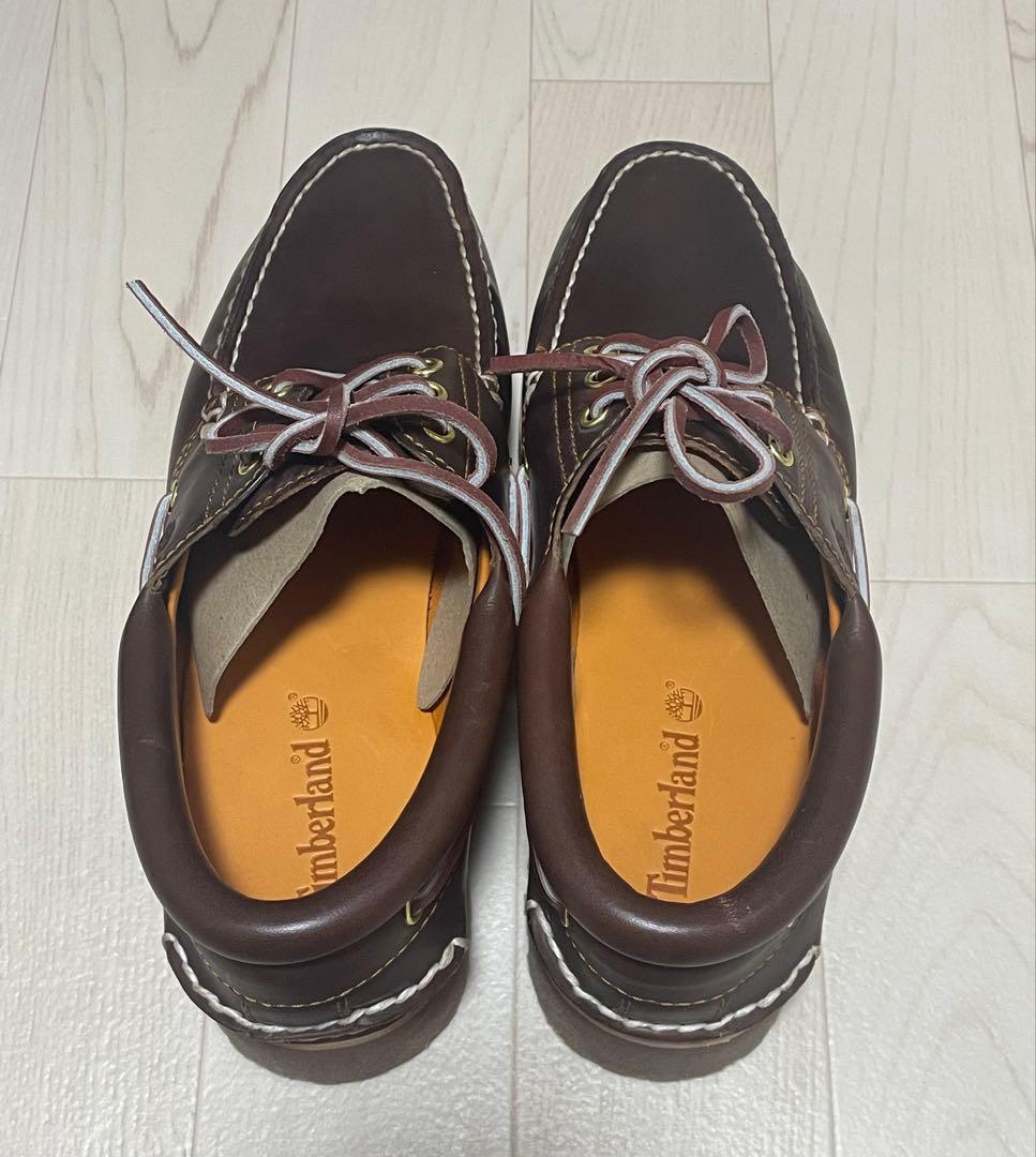 Timberland ダークブラウン デッキシューズ　3eye