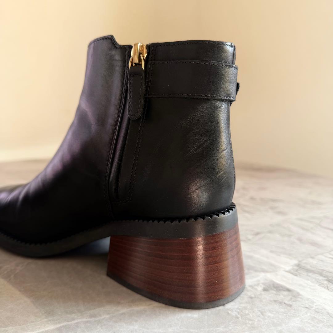 美品✨ TOD’S トッズ レザー ブーツ 37 1/2 ブラック ライオン金具