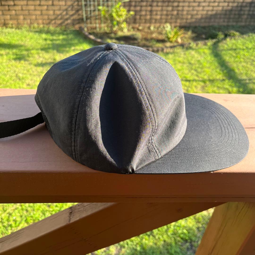 SEE SEE cap black ロングビル ナイロン キャップ