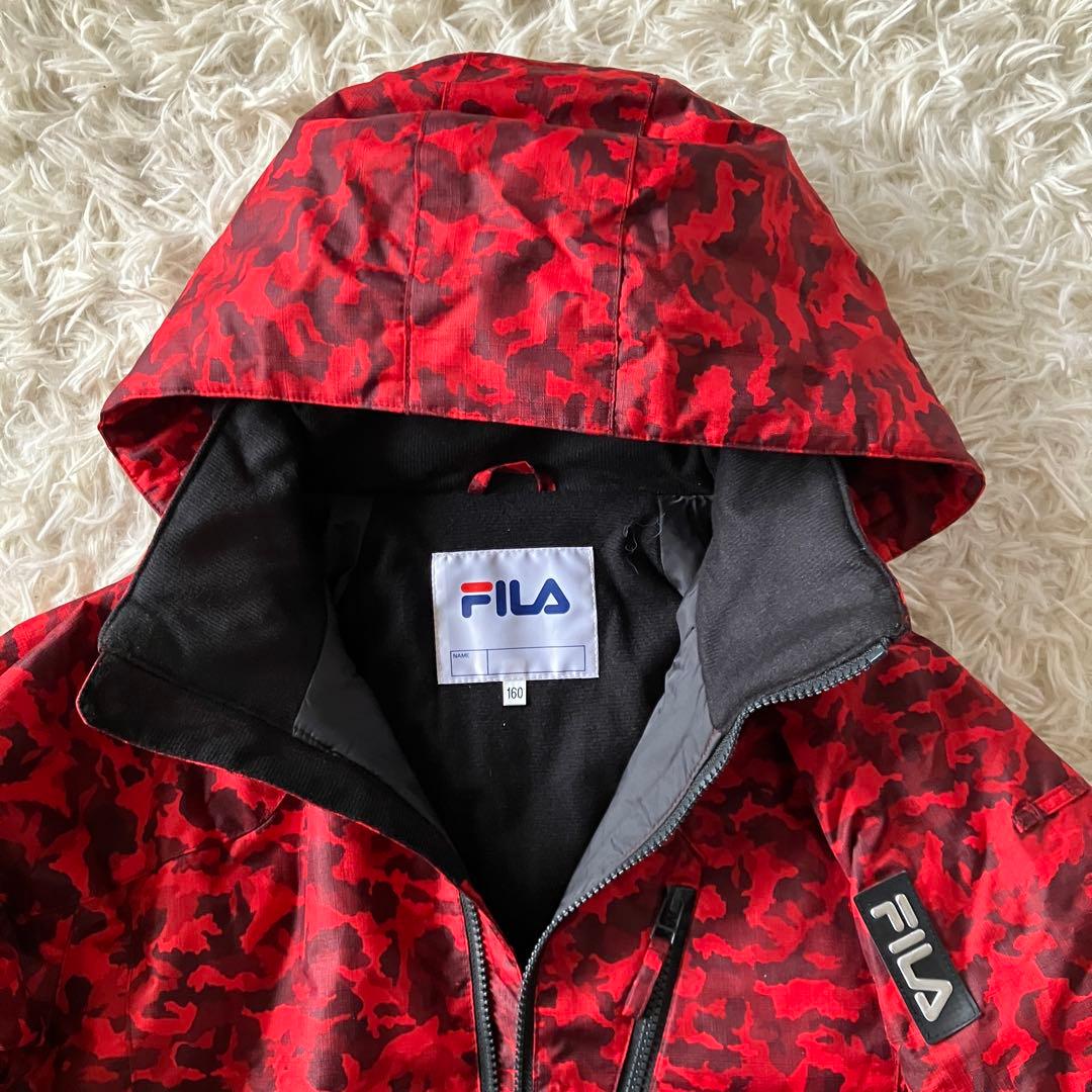 #13K✨FILA✨スキー スノボ ウェア 上下セット160 キッズ 迷彩