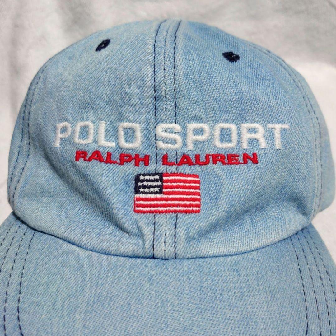 90s polo sport Ralph Lauren デニム キャップ