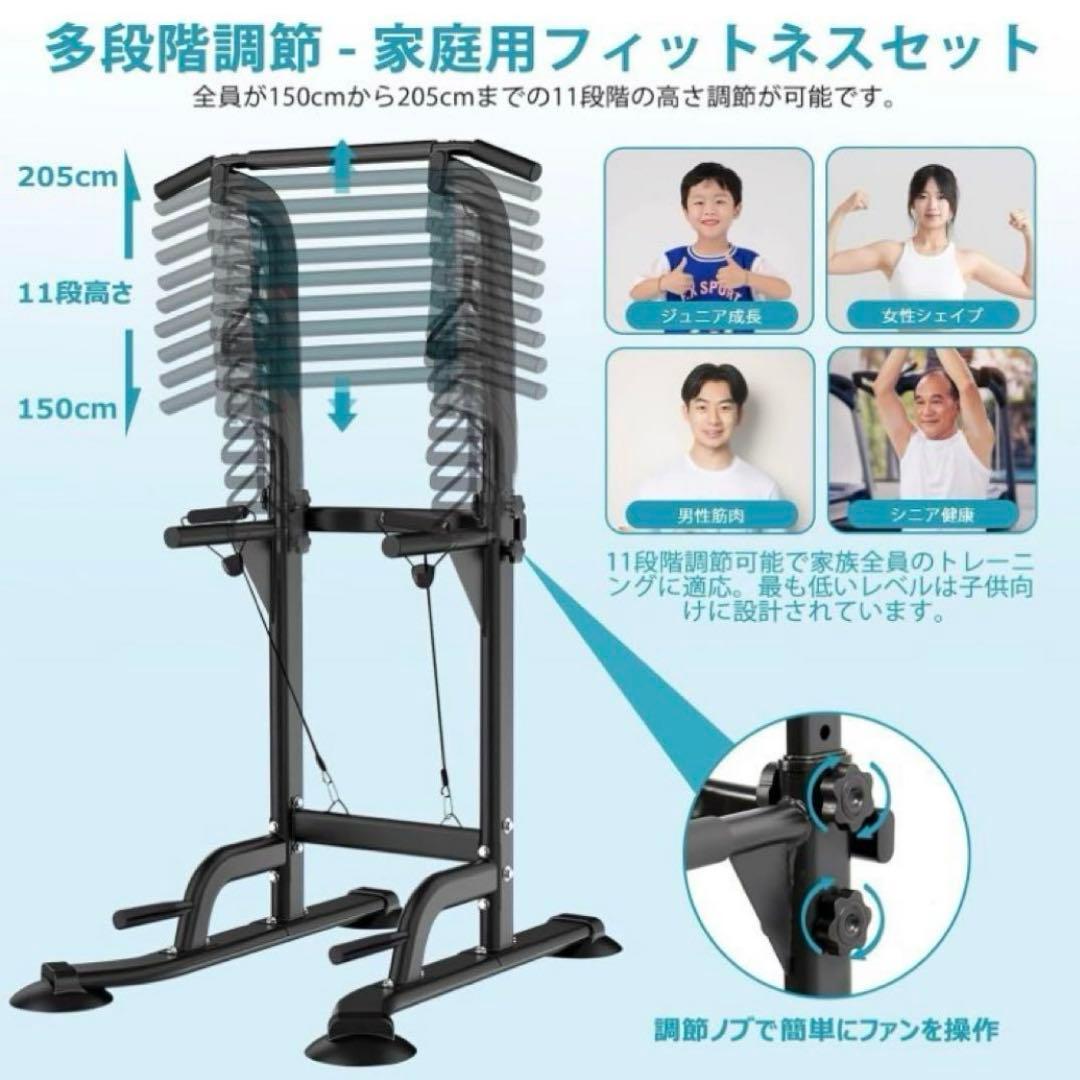 懸垂 懸垂マシン ぶら下がり健康器 コンパクト10段調節/耐荷重150kg