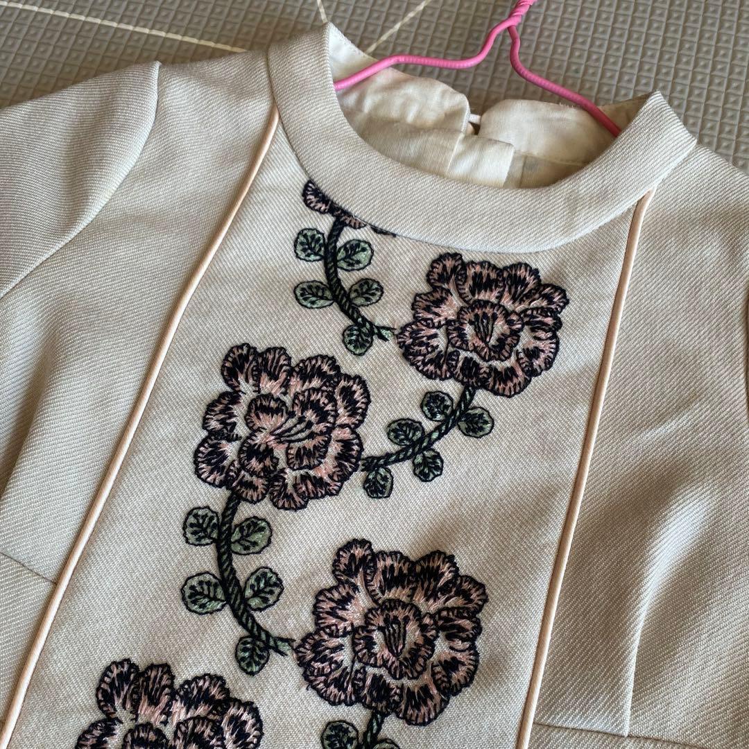 【minä perhonen】花刺繍　セレモニーワンピース