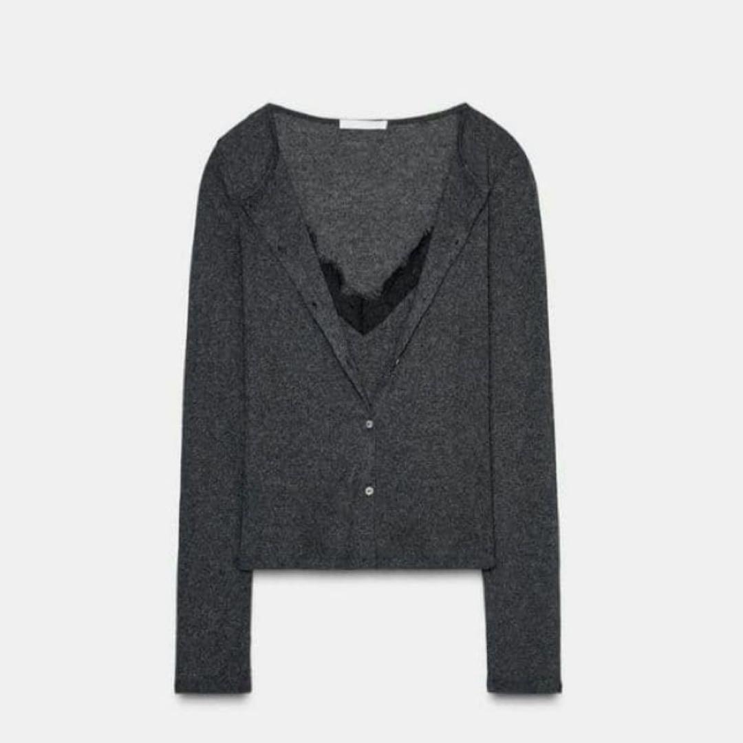 ZARA コンビネーションレーストップジャケット S 完売品
