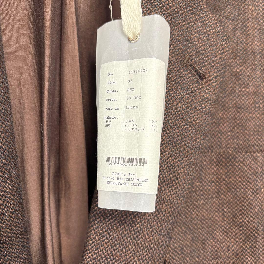 TODAYFUL Boyfriend Linen Jacket 36 チョコ