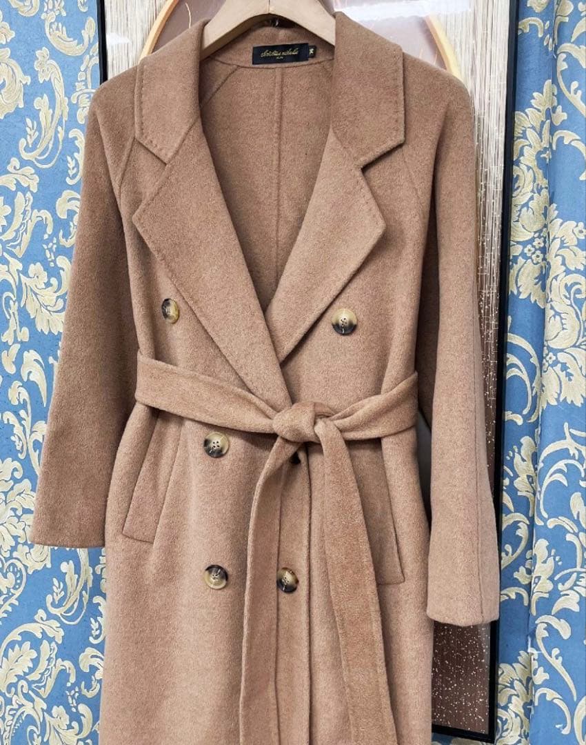 新品Christian milada カシミヤ100％ ロングコート 定価10万