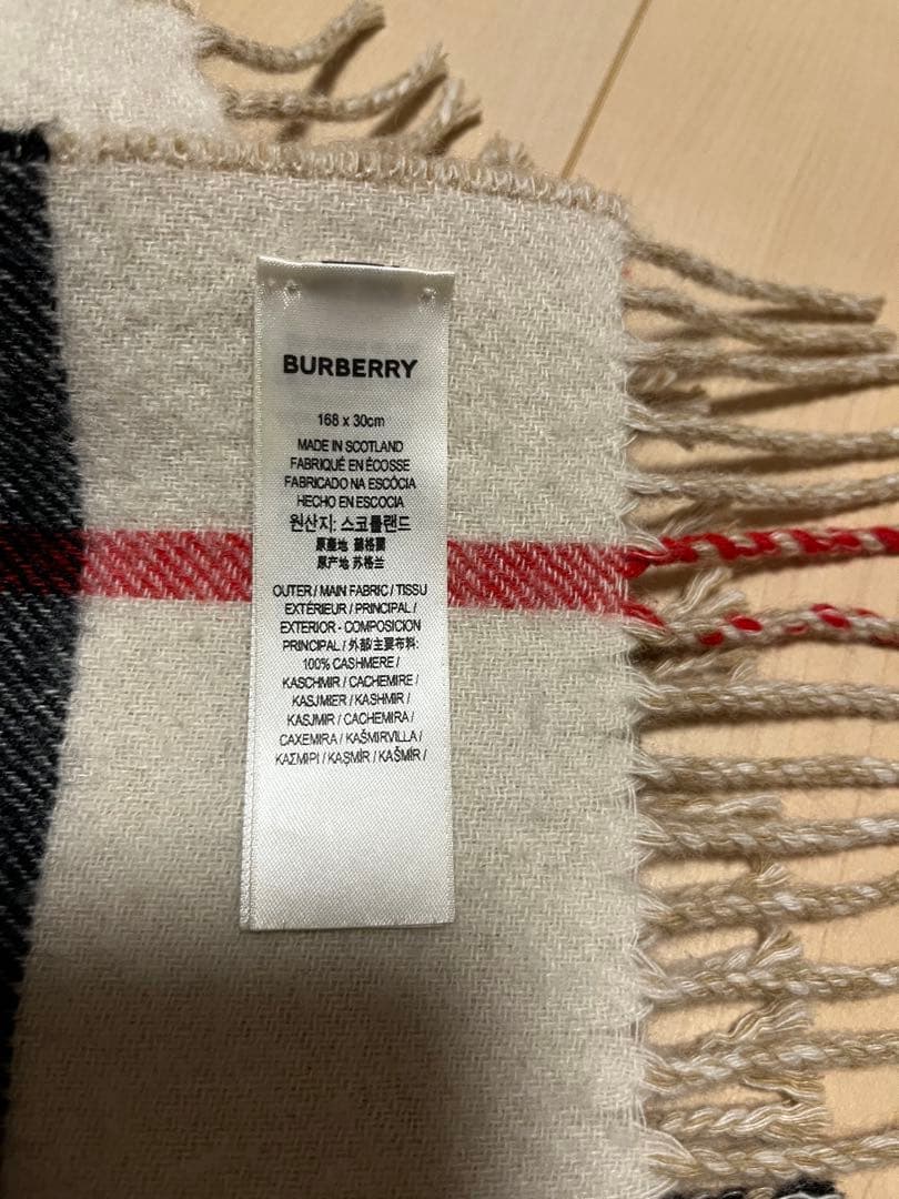 BURBERRY　バーバリー　マフラー　カシミア100％　コントラストチェック