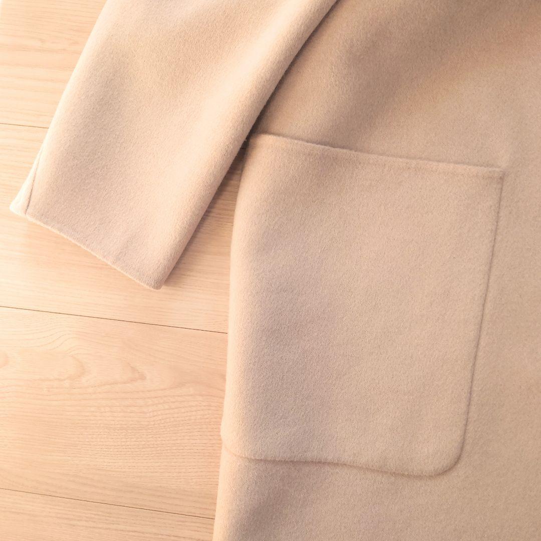 Max Mara　ピュアキャメル フーディ ダブルフェイスコート　ベージュ