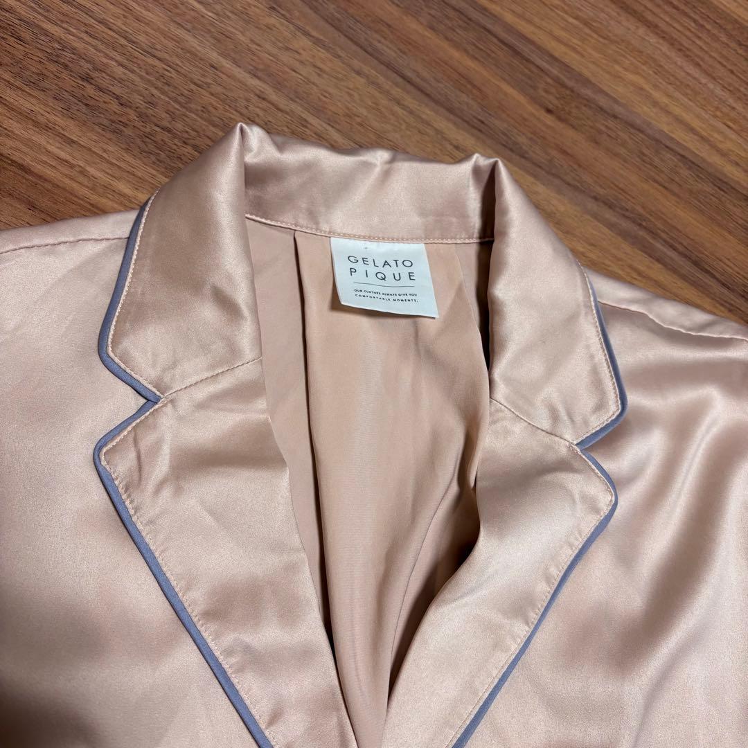 未使用品　ジェラートピケ サテンパジャマ　gelato pique