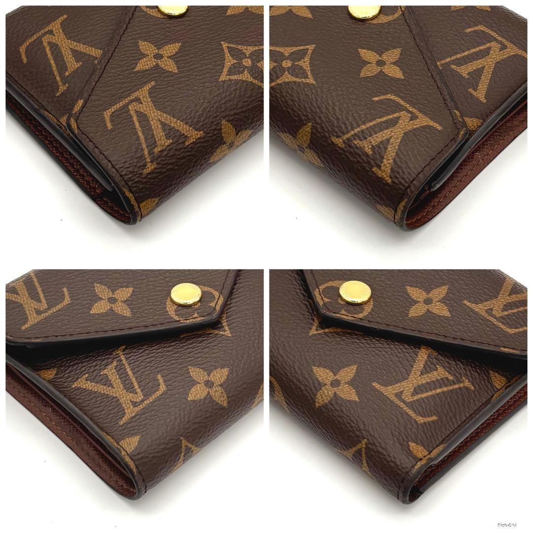 【新品同様】ルイヴィトン モノグラム ポルトフォイユヴィクトリーヌ 三つ折り財布