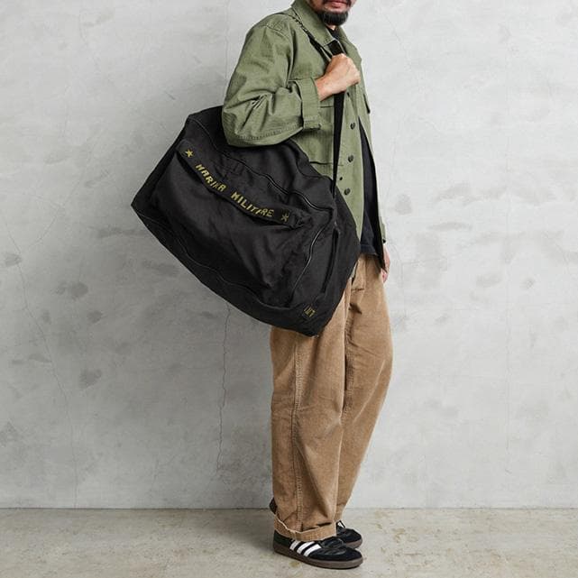 【実物USED】MARINA MILITARE ショルダー ダッフルバッグ 黒