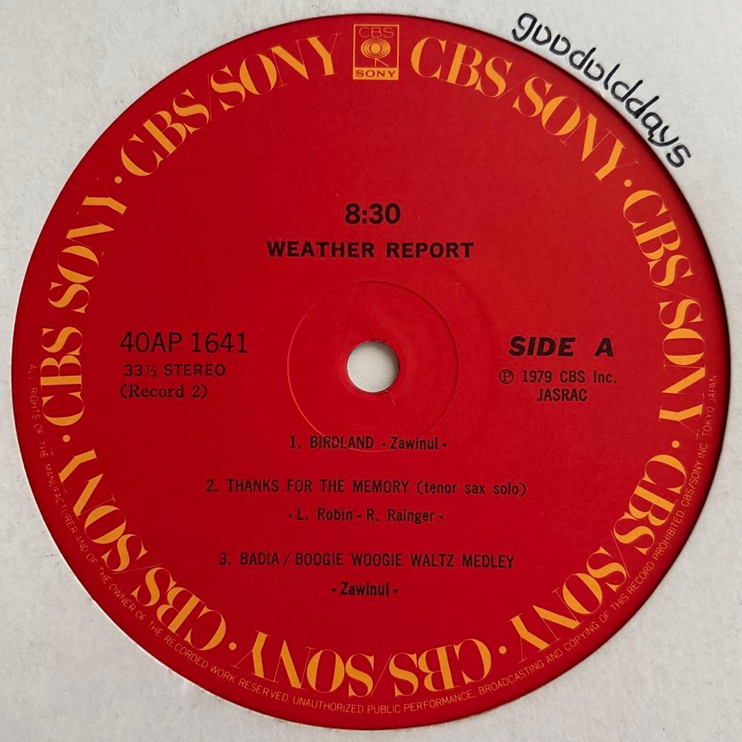 Weather Report - 8:30 (国内盤) Gang Starrネタ