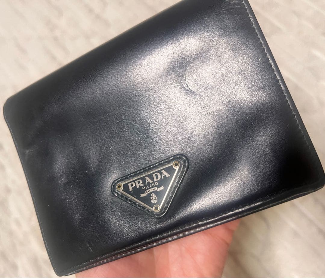 KS SHOP 様　　　　PRADA プラダ 二つ折り財布 オールレザー