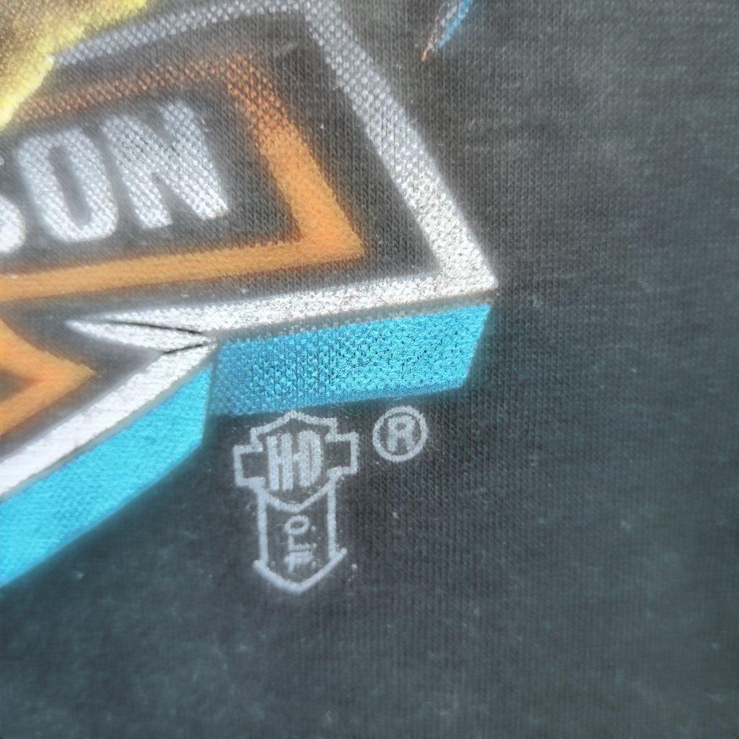 80's Harley-Davidson Tシャツ ブラックＬ